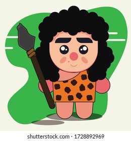 Dibujo vectorial de dibujos animados del niño antiguo
