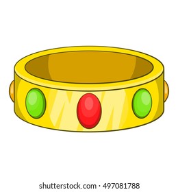 Ancient bracelet icon. Cartoon illustration of ancient bracelet vector icon for web