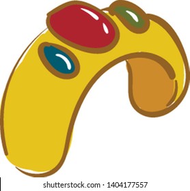 Un brazalete antiguo, vector, dibujo a color o ilustración. 