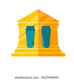 Ancient building, bank, museum — vector