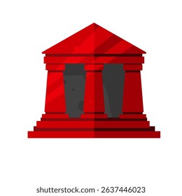 Ancient building, bank, museum — vector