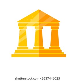 Ancient building, bank, museum — vector