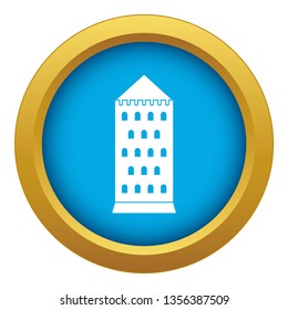 Ancient building icon blue vector isolated on white background for any design