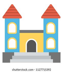 An ancient building with pillars symbolizing monument or landmark