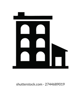 Ancient Building Silhouette Against Clear Sky View