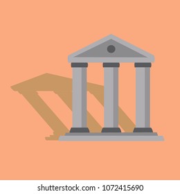 An ancient building. Vector illustration