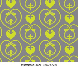 Ancient byzantine greek stylized orthodox floral ornamental seamless pattern. Vector lace. Light design grey background. 