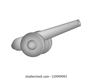 Ancient cannon on wheels