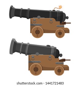 Ancient cannon vector design illustration isolated on white background