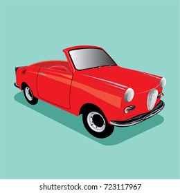 Ancient car Classic car with colorful,Vector illustration