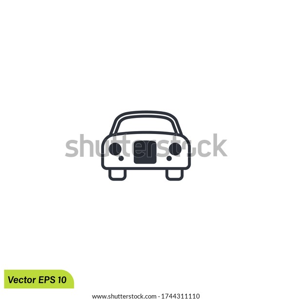 ancient car icon illustration in trendy style, vector\
eps 10