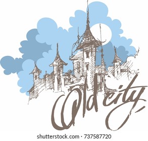 ancient castle with high towers