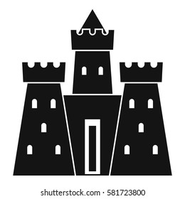 Ancient castle palace icon. Simple illustration of ancient castle palace vector icon for web
