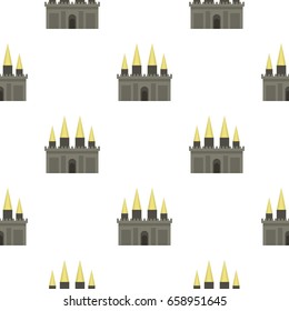 Ancient castle palace pattern seamless for any design vector illustration