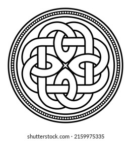 Ancient Celtic Scandinavian Design. Celtic ligature, pattern, ornament, isolated on white, vector illustration