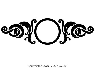 Ancient Celtic Scandinavian Design. Celtic ligature, pattern, ornament, isolated on white, vector illustration