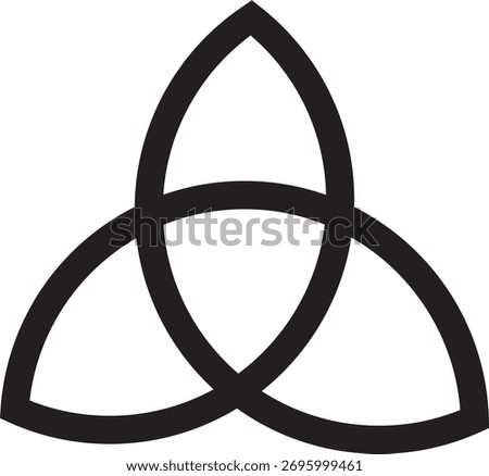 Ancient celtic trinity knot symbol icon set. Celtic trinity symbols. Triquetra icon set. Celtic knot symbol in on transparent background
