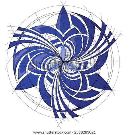 Ancient Celtic triskelion symbol. Magic geometric drawing. Nordic ethnic sign. Triple trickle spiral ornament with Celtic knot pattern. Vector illustration for badge, icon, sticker, tattoo.