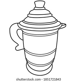 Ancient ceramic Mug stock vector