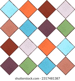 Ancient ceramic tile pattern. Wall or floor texture. Decorative antique stone ornament. Abstract texture.