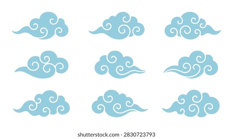 ancient chinese devine cloud illustration