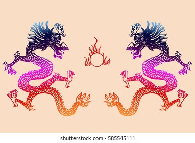 Ancient Chinese Dragon, Pattern