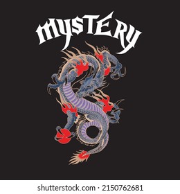 Ancient Chinese Dragon tattoo Vector