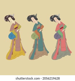 
Ancient Chinese Lady Illustration Vector.