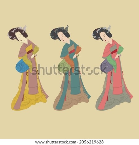 
Ancient Chinese Lady Illustration Vector.