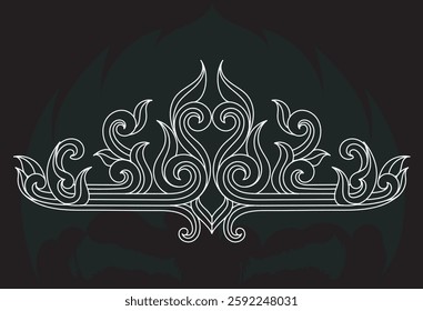 Ancient Chinese  Monkey King Crown dot design vector