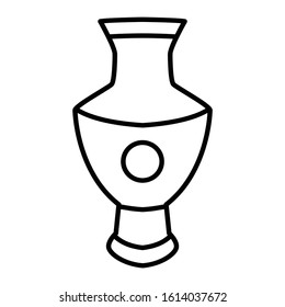 Ancient chinese new year urn vector icon or logo illustration on white background. Perfect use for website, pattern, design, etc.