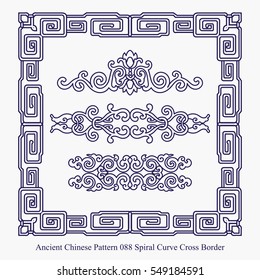 Ancient Chinese Pattern of Spiral Curve Cross Border