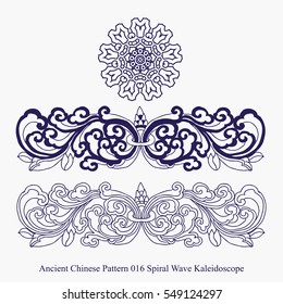 Ancient Chinese Pattern of Spiral Wave Kaleidoscope