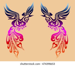 Ancient Chinese Phoenix pattern 