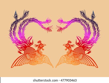 Ancient Chinese Phoenix pattern 