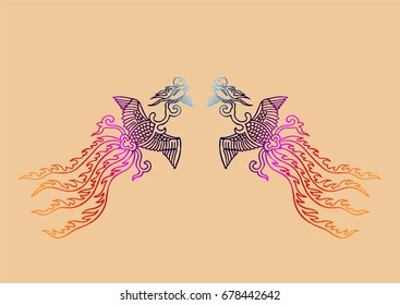 Ancient Chinese Phoenix pattern