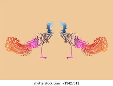 Ancient Chinese Phoenix pattern