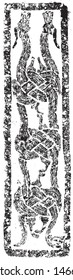 Ancient Chinese stone carving pattern rubbings