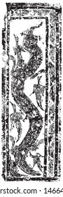 Ancient Chinese stone carving pattern rubbings