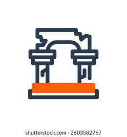Ancient City for Expedition Vector Icon
