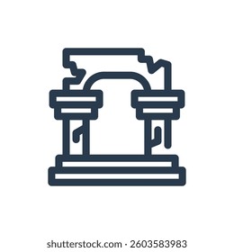 Ancient City for Expedition Vector Icon