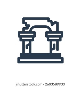 Ancient City for Expedition Vector Icon