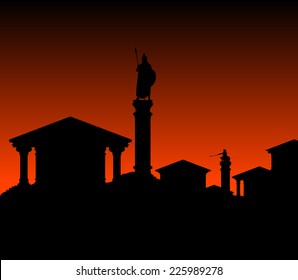 ancient city. vector illustration