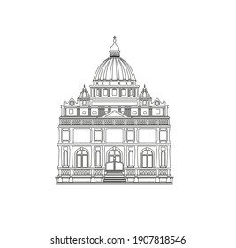ANTIGUO EDIFICIO DE ESTILO CLÁSICO CON COLUMNAS ROMANAS Y GÓTICAS