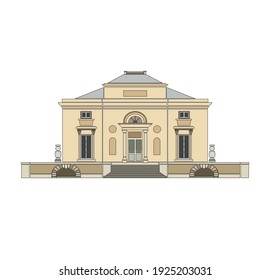 ANTIGUO EDIFICIO DE ESTILO CLÁSICO CON COLUMNAS ROMANAS Y GÓTICAS