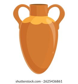 Antigo vaso de ânfora de argila em pé sobre um fundo branco, mostrando seu design clássico e significado histórico
