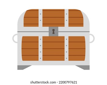 Alte geschlossene Brust. Vektorgrafik