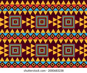 Ancient Colombian Indigenous Geometrical Pattern Over Dark Red Background