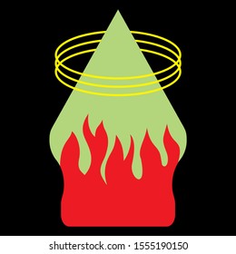 ancient color pattern from traditional puppet show  