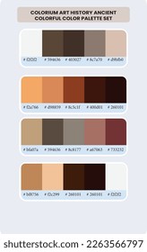 Ancient Colorful Color Palette Set,
It has been prepared with reference to the structures that are the subject of ancient art history. You can also use it for general purpose.